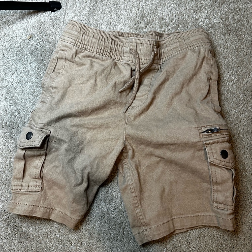 Boys Khaki Cargo Shorts